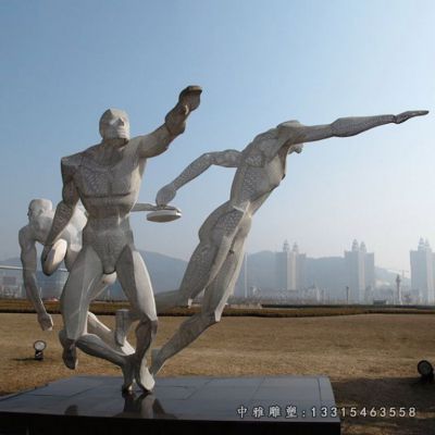 掷铁饼人物不锈钢雕塑