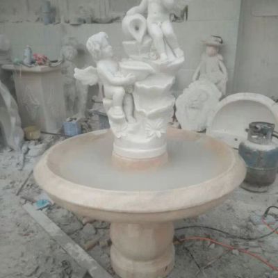 广场石雕人物喷泉