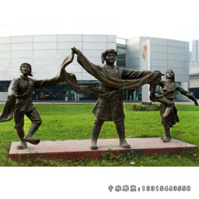 跳舞铜雕人物雕塑