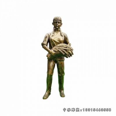 农耕人物铜雕雕塑