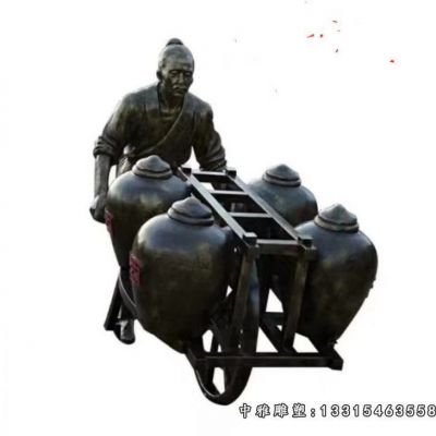 铜雕广场人物摆件