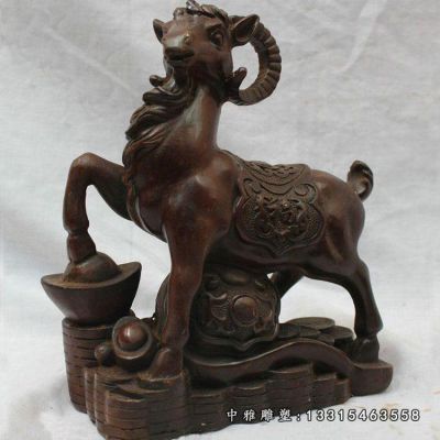 动物小羊铜雕