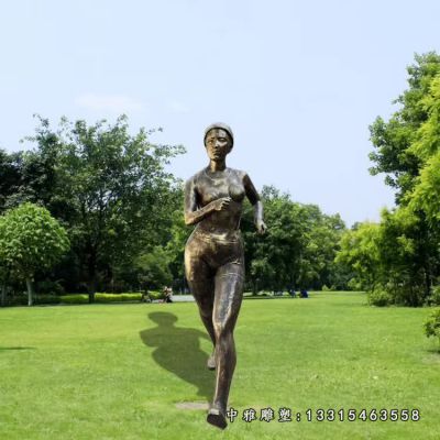 跑步人物铜雕