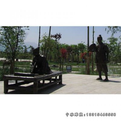 公园孝道人物铜雕