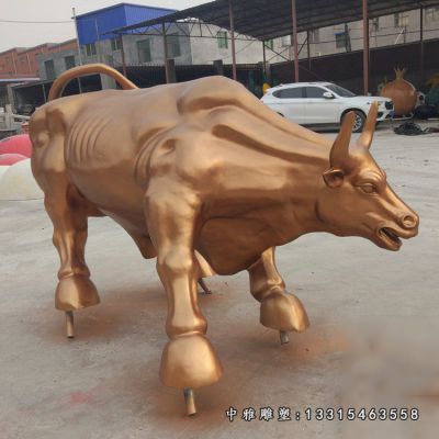 广场铜雕牛摆件