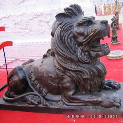 门口狮子铜雕雕塑