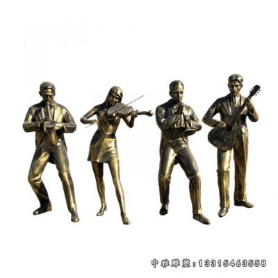 铜雕乐队雕像