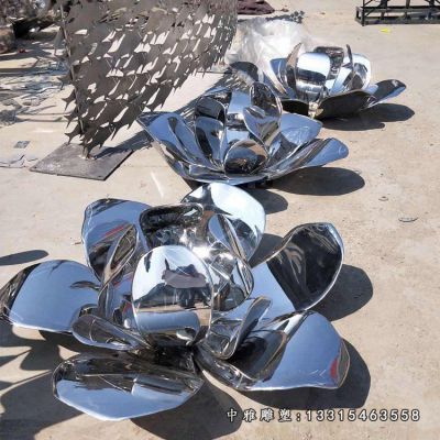 荷花不锈钢景观雕塑