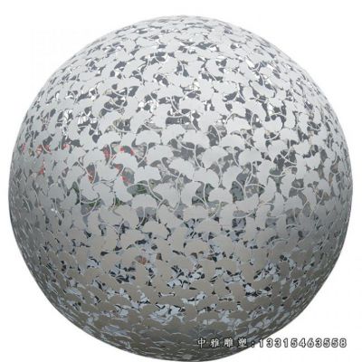 不锈钢镂空圆球雕塑