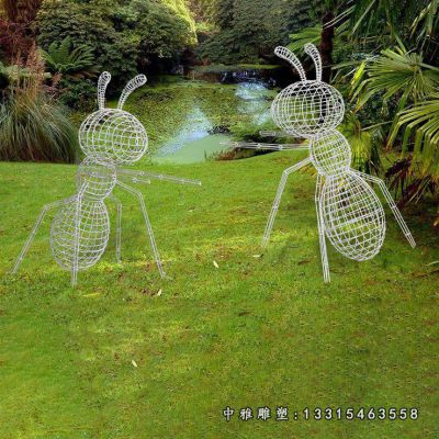 公园蚂蚁不锈钢雕塑