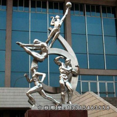 公园人物不锈钢雕像