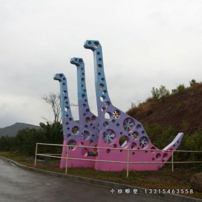 大型恐龙不锈钢雕塑