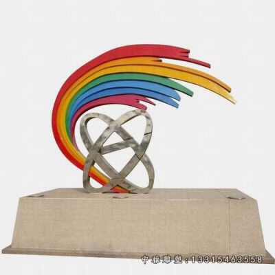抽象彩虹不锈钢雕塑
