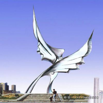 城市翅膀不锈钢雕塑