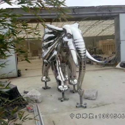 不锈钢动物大象雕塑