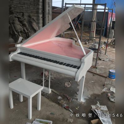 不锈钢广场钢琴摆件