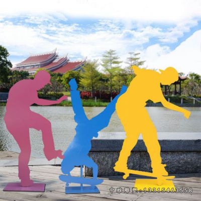 户外滑板不锈钢人物