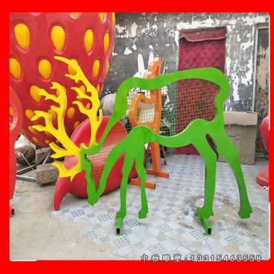 不锈钢抽象动物雕塑