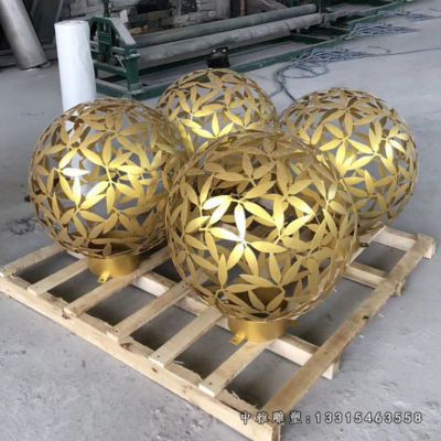 不锈钢广场圆球雕塑