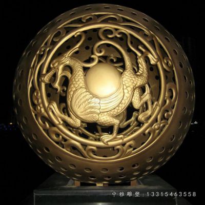 不锈钢广场圆球雕塑