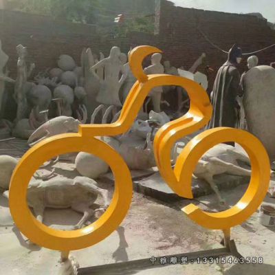 抽象赛车不锈钢人物雕塑