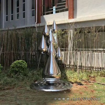 不锈钢镜面水滴摆件