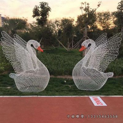 天鹅不锈钢摆件