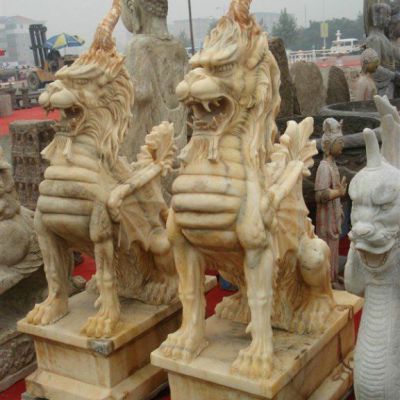 神兽独角兽石雕