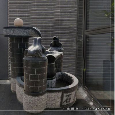 仿古流水池石雕