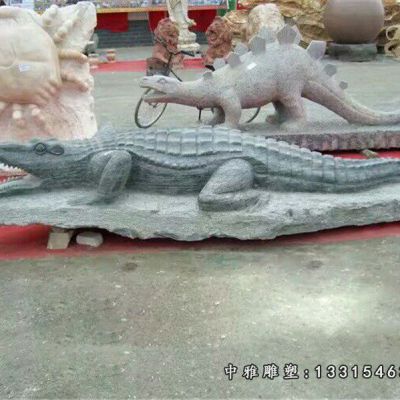 公园鳄鱼石雕雕塑