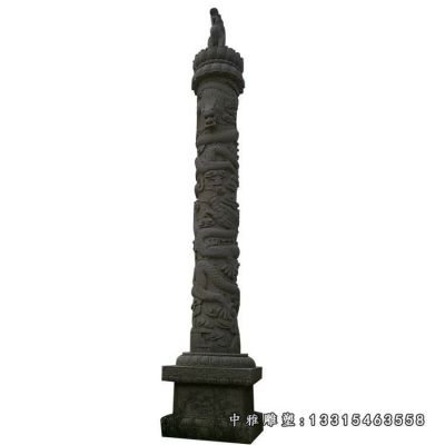 广场龙柱石雕雕塑