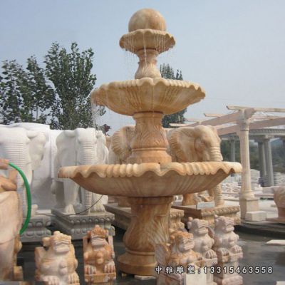 多层石雕风水球