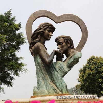 公园铜雕情侣