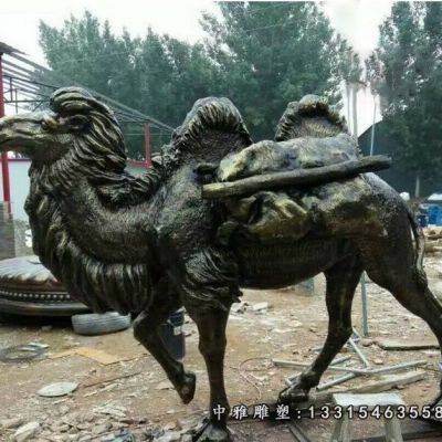 公园骆驼铜雕