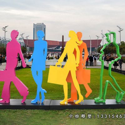 商场购物不锈钢人物