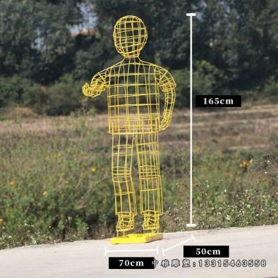 镂空儿童不锈钢雕塑