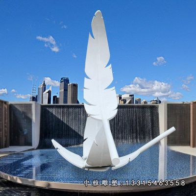 不锈钢动物羽毛雕塑