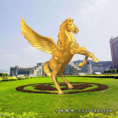 城市不锈钢马雕塑