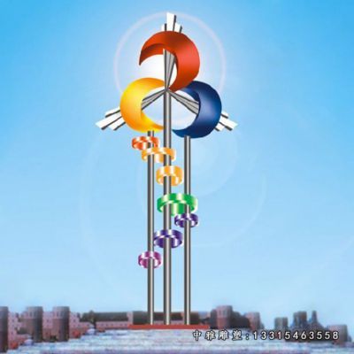 不锈钢广场风车雕塑