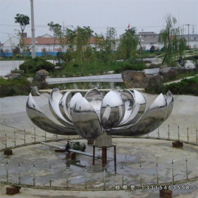不锈钢公园莲花雕塑