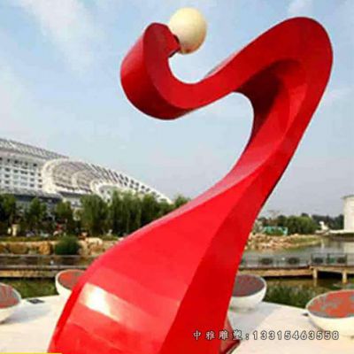 不锈钢飘带景观雕塑