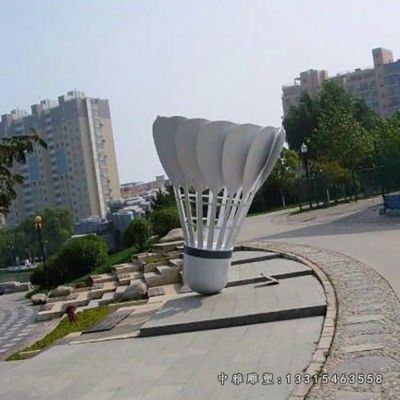 别墅羽毛不锈钢雕塑