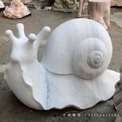 蜗牛动物石雕雕塑