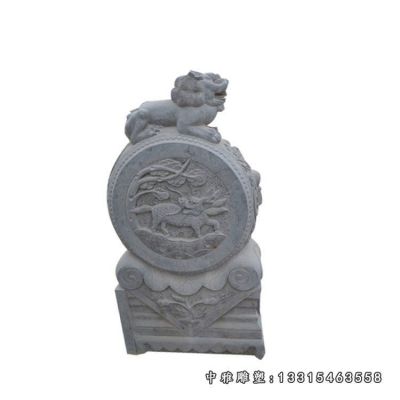 石雕门口狮子抱鼓石