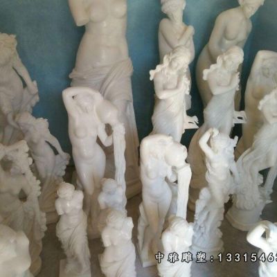 西方人物广场石雕塑