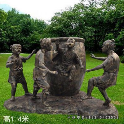 铜雕广场司马光砸缸