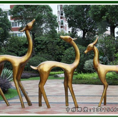 小鹿铜雕动物雕塑