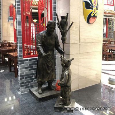 买卖糖葫芦铜雕人物