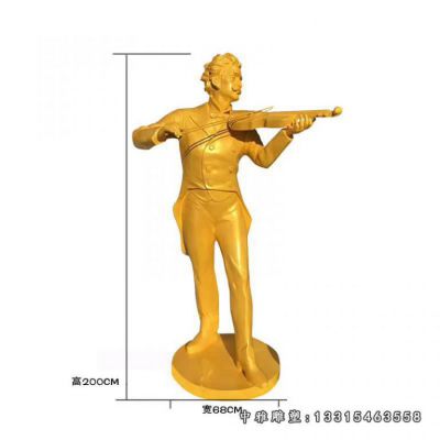 铜雕小提琴人物雕塑