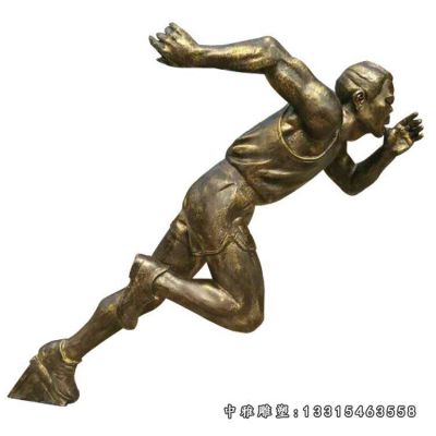 铜雕广场跑步人物